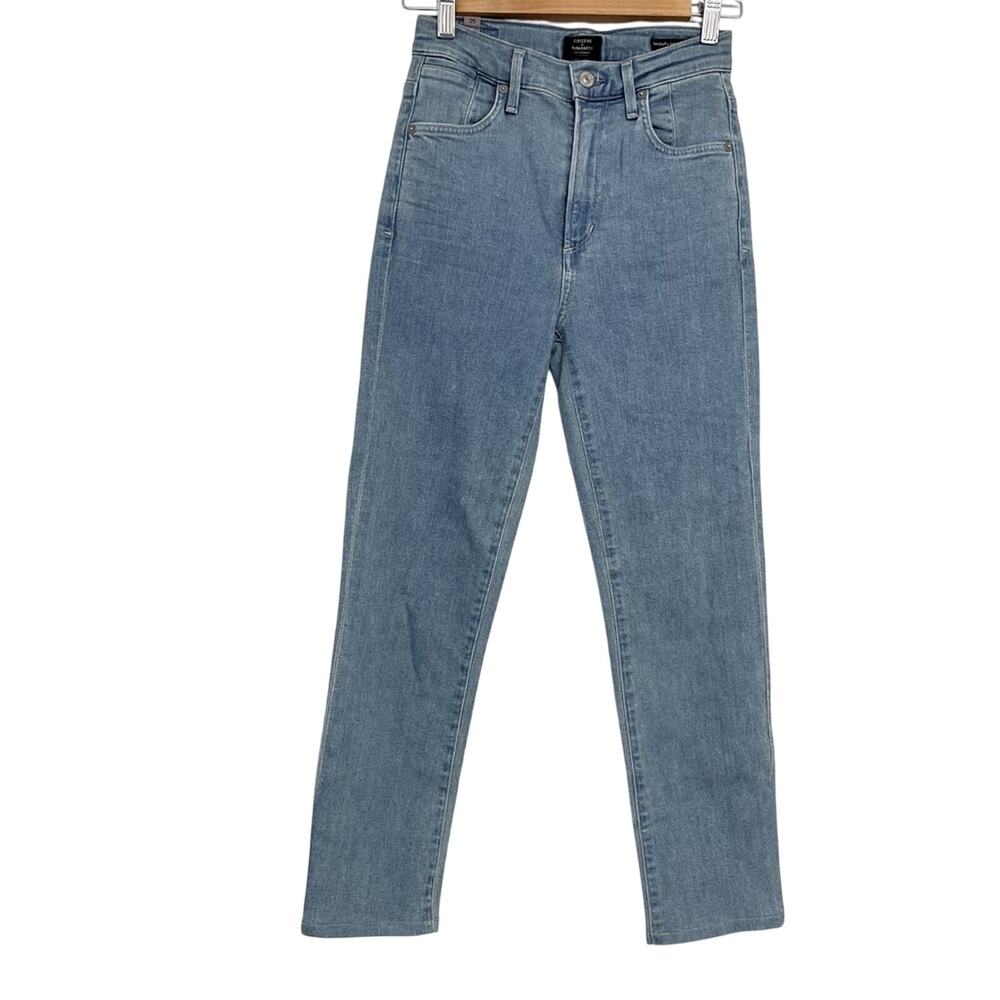 Citizens Humanity Light Wash Anabella High Rise Cigarette Ankle Jeans Womens 25